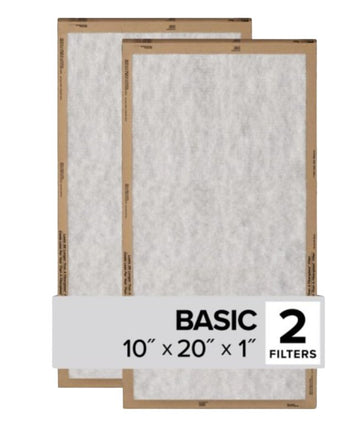 Filtrete FPL07-2PK-24 Air Filter, 20 in L, 10 in W, 2 MERV, For: Air Conditioner, Furnace and HVAC System