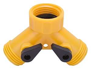 Y-CONNECTOR HSE PLST W/SHUTOFF