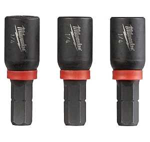 NUTDRIVER INSERT MAG 1/4IN 3PK