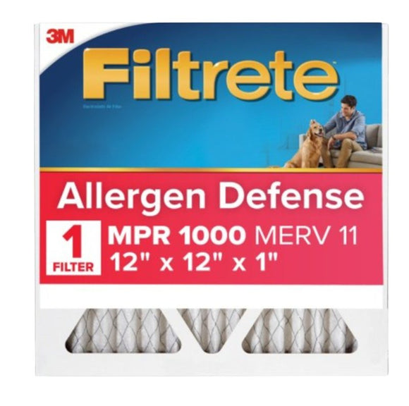 Filtrete 9810-4 Air Filter, 12 in L, 12 in W, 11 MERV, 1000 MPR, Polypropylene Frame