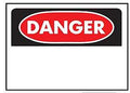 SIGN SAFETY DANGER 10INX14IN  