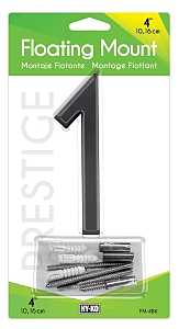 NUMBER HOUSE FLT BLK NUM 1 4IN