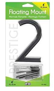 NUMBER HOUSE FLT BLK NUM 2 4IN