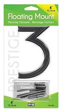 NUMBER HOUSE FLT BLK NUM 3 4IN