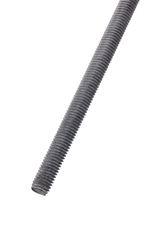 National Hardware N825-008 Threaded Rod, 1/2 in Dia, 72 in L, A Grade, Steel, Galvanized, UNC Thread, 2/PK
