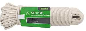 ROPE SMOOTH COTTON 1/8INX100FT