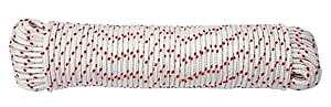 ROPE POLY DB WHT/R 5/16INX50FT