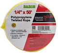 ROPE POLYP TWST YEL 1/4INX50FT