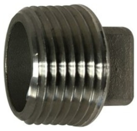 Midland Industries 62657BAG Pipe Plug, 1-1/2 in, Square Head, Stainless Steel
