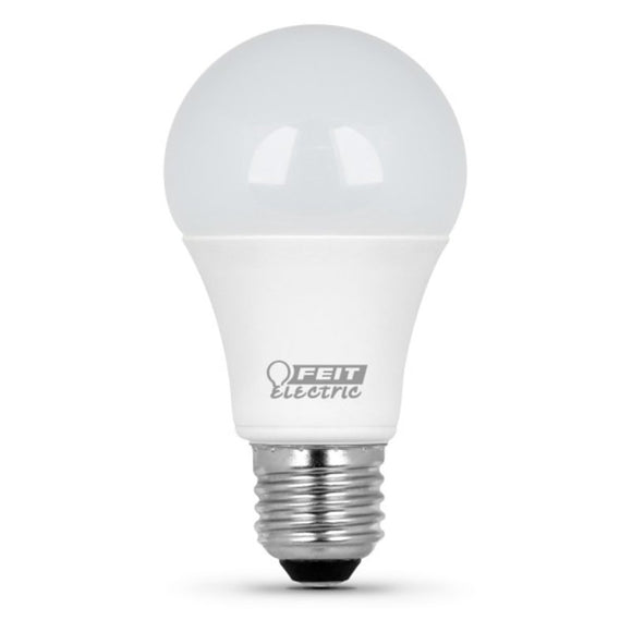 Feit Electric A800/850/10KLED LED Bulb, General-Purpose, A19 Lamp, 60 W Equivalent, E26 Medium Lamp Base, Non-Dimmable