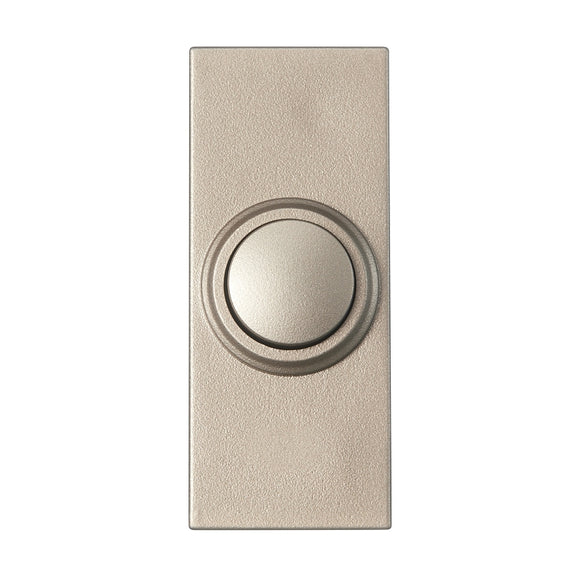 Heath Zenith 18000219 Doorbell Pushbutton, Wireless, Plastic, Silver, Unlighted