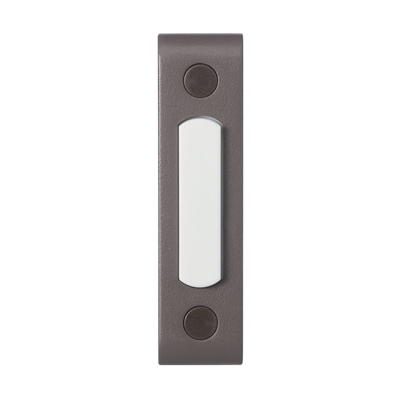Heath Zenith 18000218 Doorbell Pushbutton, Wired, Metal, Brown, Lighted