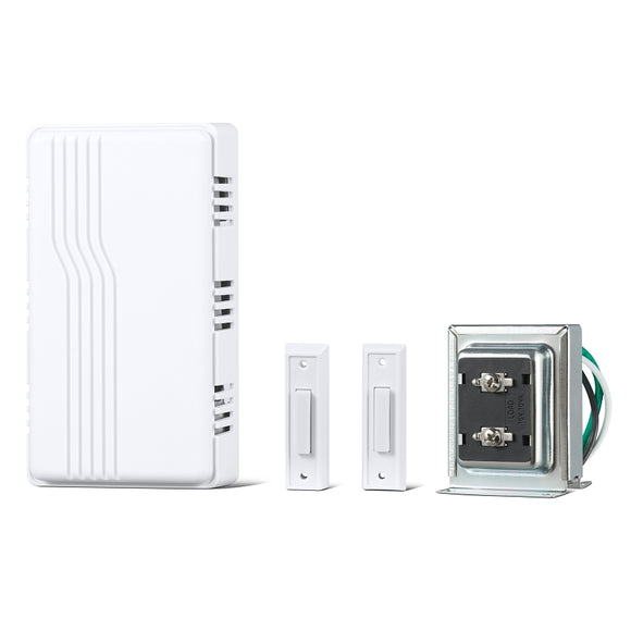 Heath Zenith SL-27102-02 Doorbell Kit, Wired, 16 V, Ding, Ding-Dong Tone, 95 dB, White