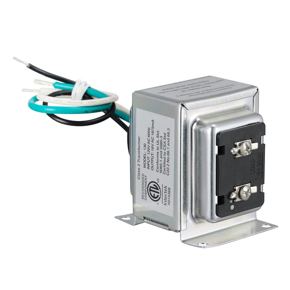 Heath Zenith SL-130-03 Doorbell Transformer, 30 VA, 16 VAC Secondary, Locknut, Recessed Mounting