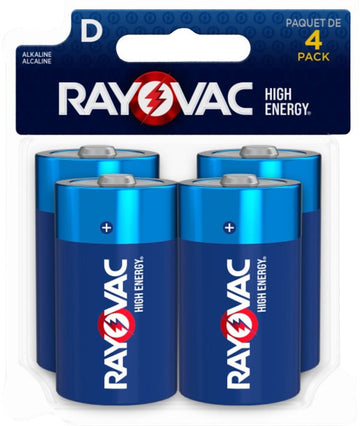 Rayovac 813-4TK Battery, 1.5 V Battery, D Battery, Alkaline