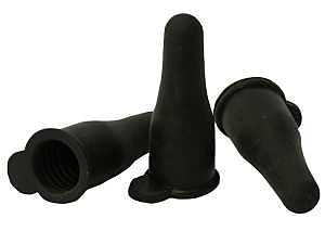 GUM RUBBER LAMB NIPPLE BLK    