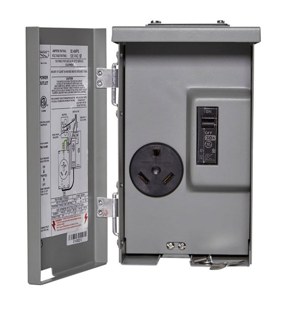 Connecticut Electric CESMPSC13HR RV/EV Power Outlet, 1-Phase, 30 A, 240 V, NEMA 3R Enclosure, Bolt-On