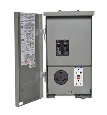 Connecticut Electric CESMPSC41GRHR RV/EV Power Outlet, 1-Phase, 30 A, 240 V, 2-Space, NEMA 3R Enclosure, Bolt-On