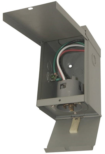 Connecticut Electric EGSPI30 Power Inlet Box with Cover, 30 A, 120/240 V