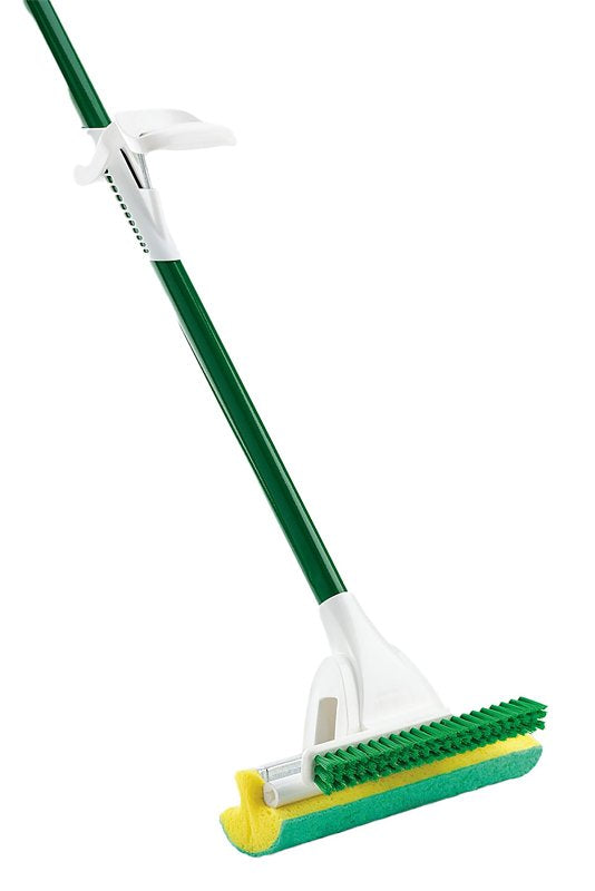 Libman Nitty Gritty 2010 Roller Mop, 51 in OAL, Microfiber/Synthetic Mop Head, Steel Handle