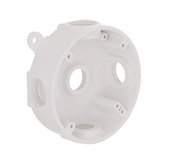 Bell Outdoor PRB57550WH Weatherproof Box, 4.27 in W, 1-1/2 in D, 5.38 in H, 5-Knockout, NEMA 3R, Polycarbonate, White