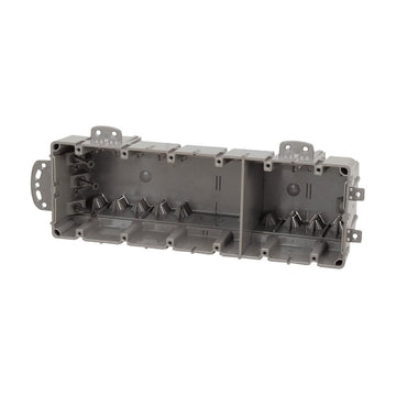 Southwire® Romex® MSBMMT6G Multi-Mount Outlet Box, 6-Gang, 16-Knockout, 1/2 in, Polycarbonate, Gray, Wall