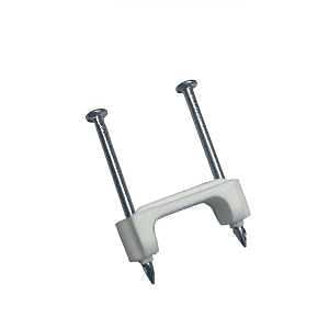 CABLE STAPLE PLASTIC WHT 1/2IN