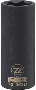 SOCKET DEEP IM 1/2DR 6PT 22 MM