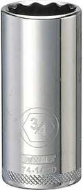 SOCKET DEEP 3/8DR 12PT 3/4IN  