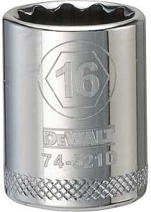 SOCKET 3/8 DRIVE 12PT 16MM    