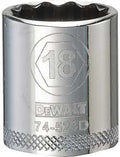 SOCKET 3/8 DRIVE 12PT 18MM    