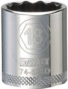 SOCKET 3/8 DRIVE 12PT 18MM    