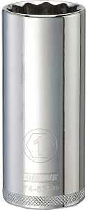 SOCKET DEEP 1/2 DRIVE 12PT 1IN