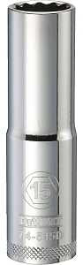 SOCKET DEEP 1/2DRIVE 12PT 15MM