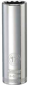 SOCKET DEEP 1/2DRIVE 12PT 17MM