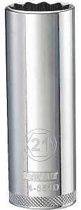 SOCKET DEEP 1/2DRIVE 12PT 21MM