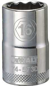 SOCKET 1/2IN DRIVE 12PT 16MM  