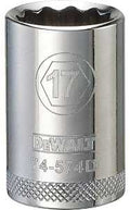 SOCKET 1/2IN DRIVE 12PT 17MM  