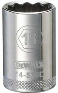 SOCKET 1/2IN DRIVE 12PT 18MM  