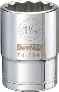 SOCKET 3/4DRIVE 12PT 1-1/16IN 