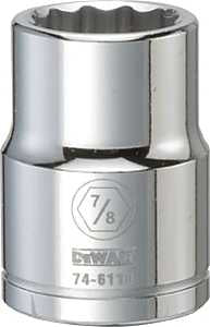 SOCKET 3/4DRIVE 12PT 7/8IN SAE