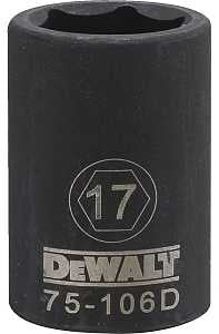 SOCKET IMPACT 1/2DR 6PT 17MM  