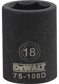 SOCKET IMPACT 1/2DR 6PT 18MM  
