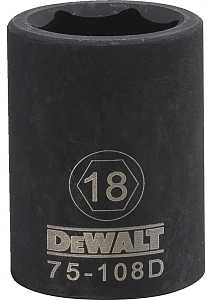 SOCKET IMPACT 1/2DR 6PT 18MM  