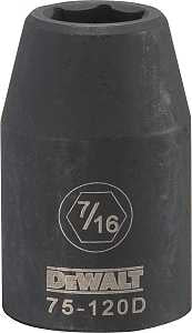 SOCKET IMPACT 1/2DR 6PT 7/16IN