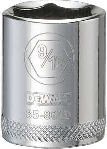 SOCKET 1/4DRIVE 6PT  9/16IN   