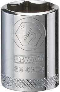 SOCKET 1/4 DRIVE 6PT 1/2IN    