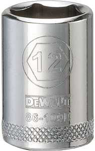 SOCKET 1/4 DRIVE 6PT 12MM     