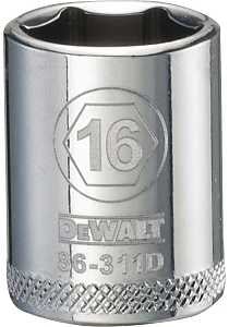 SOCKET 3/8 DRIVE 6PT 16MM     