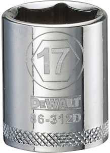 SOCKET 3/8 DRIVE 6PT 17MM     